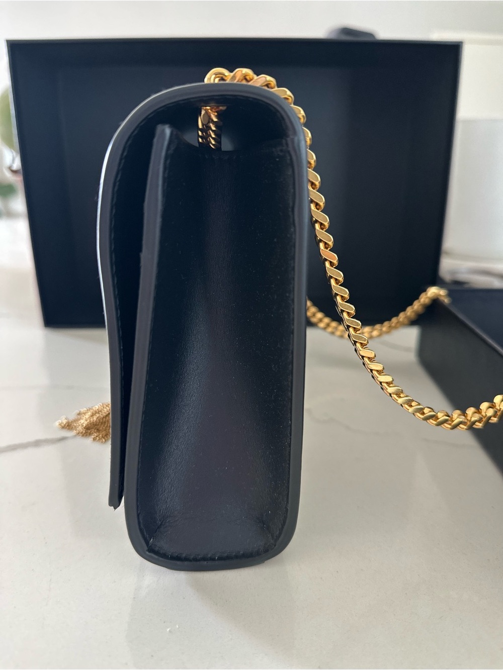 Saint Laurent Kate Medium Chain Bag, Leather Crossbody with Gold Tassel - Picture 14 of 14